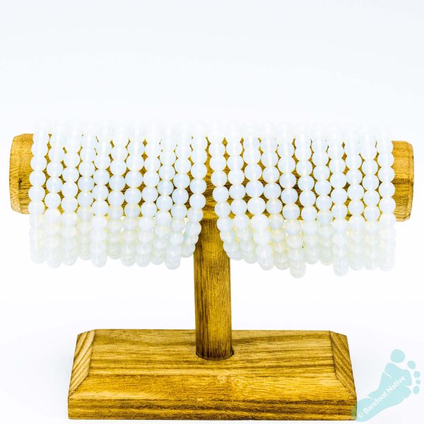 Opalite 8-9mm Beaded Elastic Bracelet