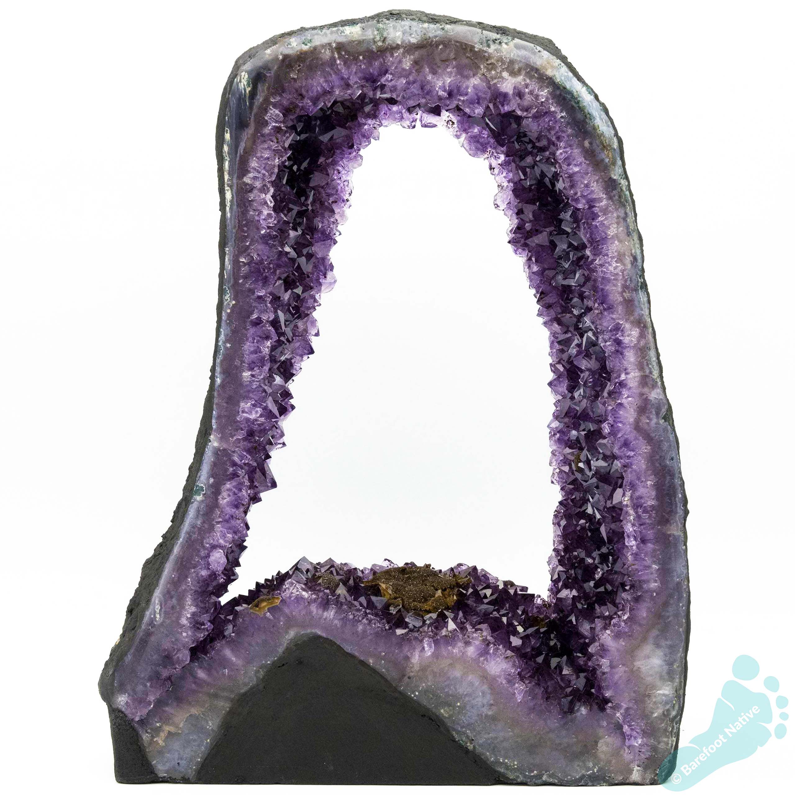 AAA Amethyst Quartz with Druze Goethite Cathedral