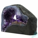 AAA Grade Amethyst Quartz with Goethite and Blue Lace Agate Cathedral