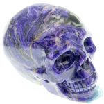 Aaa Grade Charoite Hand Polished Skull Fetish From Russia 3