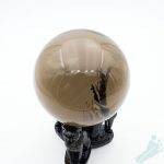 140mm - AAA Grade Natural Smoky Quartz with Gold Angel Hair Rutile Sphere