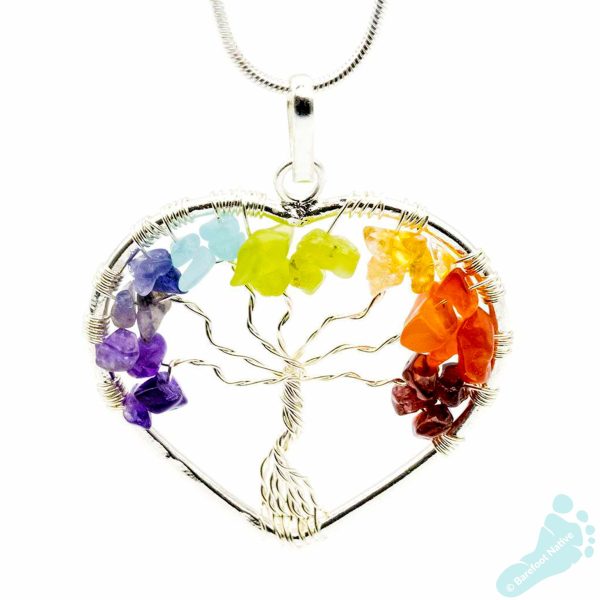 Opalite Gem Stone Tree Of Life Moon Necklace Chakra Reiki Healing Amulet |  eBay