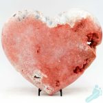 Pink "Rose" Amethyst Polished Heart Geode