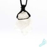 Rough Crystal Wrapped in Cord with Choice of Stone